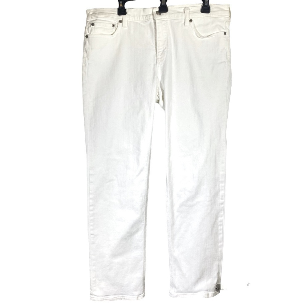 J. Crew women's size 33/29 White wash straight & narrow denim jean